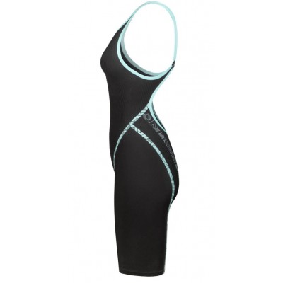 Стартовый женский гидрак для плавания Arena POWERSKIN PRIMO SL OB с открытой спиной (007768-100) черно-бирюзовый, размер F-30/US-24