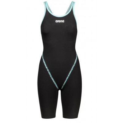 Стартовый женский гидрак для плавания Arena POWERSKIN PRIMO SL OB с открытой спиной (007768-100) черно-бирюзовый, размер F-30/US-24