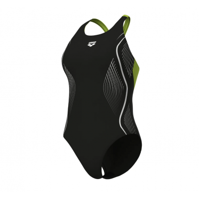 Женский спортивный купальник Arena GRID SWIMSUIT V BACK GRAPHIC (010263-560) размер 44