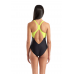 Женский спортивный купальник Arena GRID SWIMSUIT V BACK GRAPHIC (010263-560) размер 44