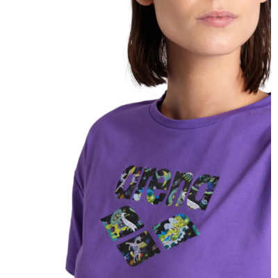 Жіноча футболка Arena FUN PLANET CROP TEE (007537-900) розмір M