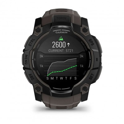 Смарт-годинник Garmin Instinct 3 – 50 мм, з AMOLED дисплеєм та ліхтарем (010-03020-00) хакі