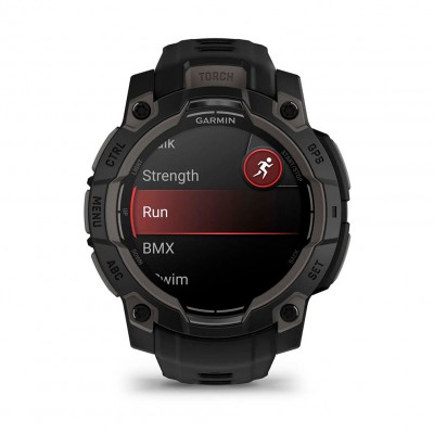Смарт-годинник Garmin Instinct 3 – 45 мм, з AMOLED дисплеєм та ліхтарем (010-02936-00) чорний