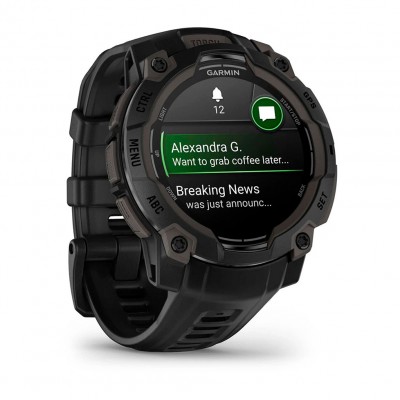Смарт-годинник Garmin Instinct 3 – 45 мм, з AMOLED дисплеєм та ліхтарем (010-02936-00) чорний