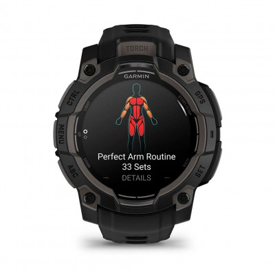 Смарт-годинник Garmin Instinct 3 – 45 мм, з AMOLED дисплеєм та ліхтарем (010-02936-00) чорний