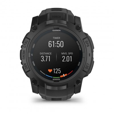 Тактичний годинник для військових Garmin Instinct 3 – 50 мм, з AMOLED дисплеєм та ліхтарем Tactical Edition (010-03020-50) чорний