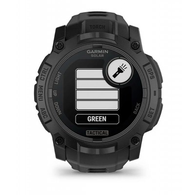 Тактичний годинник для військових Garmin Instinct 3 – 50 мм, з ліхтарем та підзарядкою від сонця Solar Tactical Edition (010-02935-50) чорний