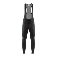 Велоштани чоловічі Craft Ideal Wind Bib Tights Man з лямками з памперсом (1906563-999000) розмір L чорні
