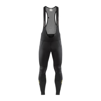 Велоштани чоловічі Craft Ideal Wind Bib Tights Man з лямками з памперсом (1906563-999000) розмір М чорні