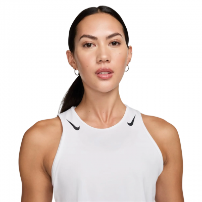 Майка топ жіночий Nike Aeroswift Dri-Fit-Adv-Lauf-Tanktop Im Crop-Design Grey (FN2713-100) біла розмір XXS
