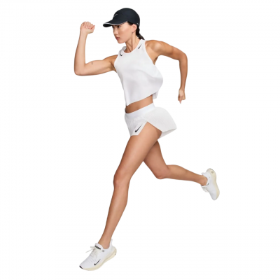 Майка топ жіночий Nike Aeroswift Dri-Fit-Adv-Lauf-Tanktop Im Crop-Design Grey (FN2713-100) біла розмір L