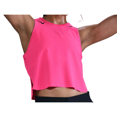 Майка топ жіночий Nike Aeroswift Dri-Fit-Adv-Lauf-Tanktop Im Crop-Design Grey (FN2713-645) рожева розмір M