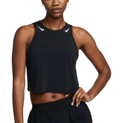 Майка топ жіночий Nike Aeroswift Dri-Fit-Adv-Lauf-Tanktop Im Crop-Design (FN2713-010) чорна розмір M