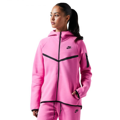 Кофта толстовка жіноча Nike Tech Fleece Pink (HV6747-675) рожева розмір M