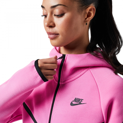 Кофта толстовка жіноча Nike Tech Fleece Pink (HV6747-675) рожева розмір XS