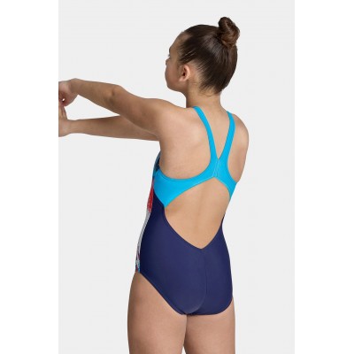 Дитячий купальник Arena WAVES BREAKING SWIMSUIT V BACK (006681-780)