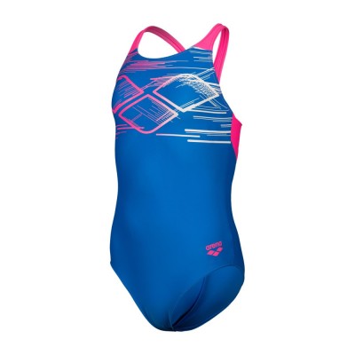 Детский купальник синий Arena PASTIME SWIMSUIT V BACK (008308-809)