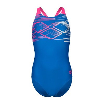 Детский купальник синий Arena PASTIME SWIMSUIT V BACK (008308-809)