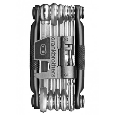 Мультитул Crankbrothers M17, 2/2.5/3/4/5/6/8мм, T5, Phillips #2, flat #2, ключ для спиц, выжимка цепи, черный