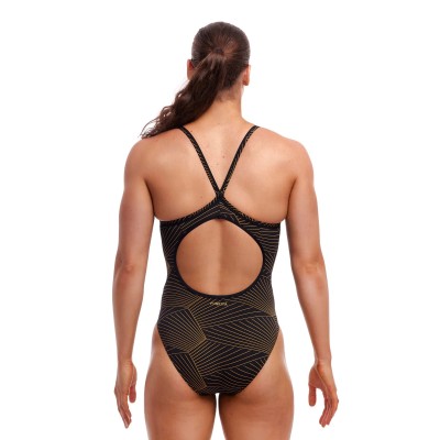 Жіночий купальник для плавання Funkita Ladies Diamond Back One Piece Gold Weaver (FKS033L71943)