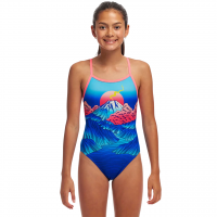 Дитячій купальник для плавання Funkita Girl's Single Strap One Piece Smokin Hot (FKS030G71988