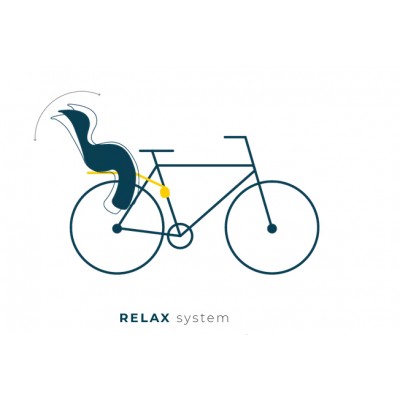 Сиденье задн. Bellelli Tiger Relax B-fix до 22кг, чёрно-оранжевое с оранжевой подкладкой