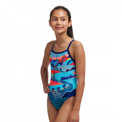 Дитячій купальник для плавання Funkita Girl's Single Strap One Piece Vive La Funky (FKS030G71913)