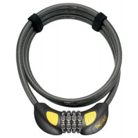 Замок Onguard TERRIER Combo GLO кодовый на 4 цифры с LED-подсветкой, трос 185см х 10мм