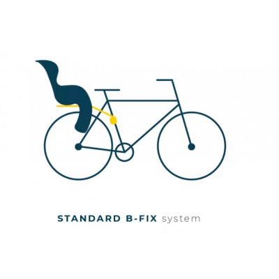 Сиденье задн. Bellelli Tiger Standart B-fix до 22кг, чёрно-белое с бирюзовой подкладкой