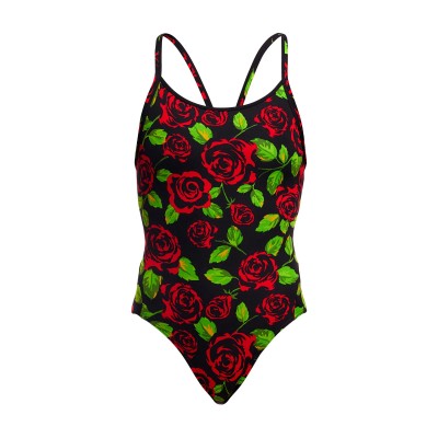 Жіночий купальник для плавання Funkita Ladies Diamond Back One Piece Black Rose (FKS033L71942)