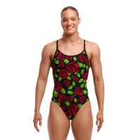 Жіночий купальник для плавання Funkita Ladies Diamond Back One Piece Black Rose (FKS033L71942)