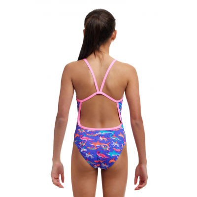 Дитячій купальник для плавання Funkita Girl's Single Strap One Piece Doggie Paddle (FKS030G71892)