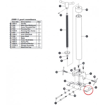 Ремкомплект Park Tool 1170-2 сменное лезвие для CRP-1