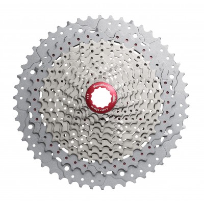 Кассета 11-k 11-51T SUN RACE MX8 MTB, алюминиевый паук, Metallic Silver