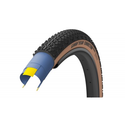 Покрышка 700x40 (40-622) GoodYear CONNECTOR tubeless complete, folding, black/tan, 120tpi