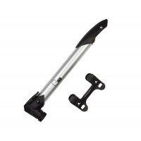 Мининасос Green Cycle GPM-219 алюминиевый, presta+schrader, 120psi, серебро