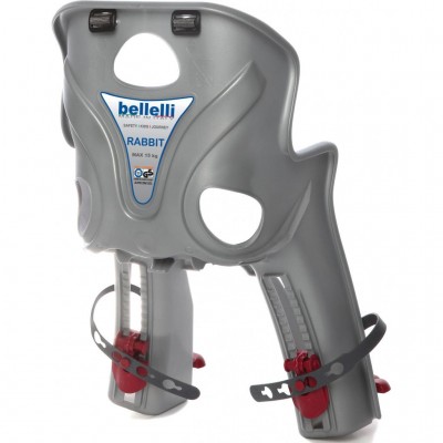 Сиденье пер. Bellelli Rabbit Handlefix до 15кг, серебристое с красной подкладкой