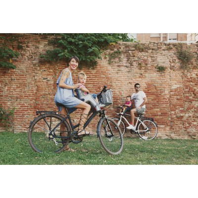 Сиденье пер. Bellelli Rabbit Handlefix до 15кг, серое с красной подкладкой