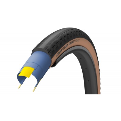 Покрышка 700x40 (40-622) GoodYear COUNTY tubeless complete, folding, black/tan, 120tpi