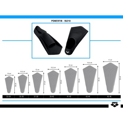 Ласти для плавання короткі Arena POWERFIN (95218-051)