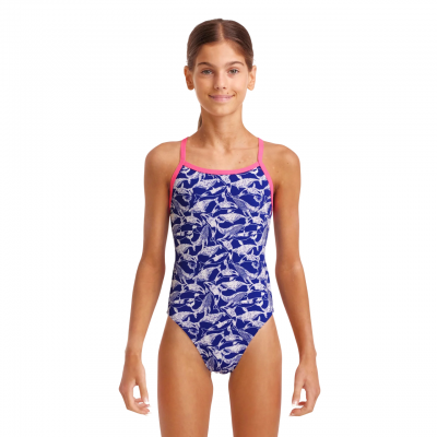 Дитячій купальник для плавання Funkita Girl's Single Strap One Piece Beached Bro (FS16G71708)