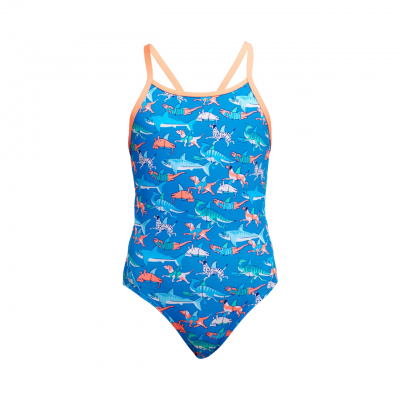 Дитячій купальник для плавання Funkita Girl's Diamond Back One Piece Fin Swimming (FKS033G71891)
