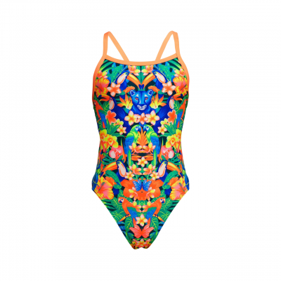 Дитячій купальник для плавання Funkita Girl's Single Strap One Piece Jungle Town (FS16G71607)