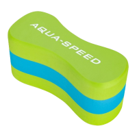 Колобашка для плавання Aqua Speed ​​JUNIOR 3 LAYESR PULLBUOY 7308 зелений, блакитний Уні 20x8х10см (149-04)