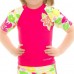 Дитячий топ сонцезахисний для дівчат Aqua SpeedT-SHIRT FLOWER 2123 рожевий, мультиколор (374-122)