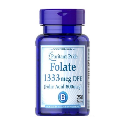Puritan's Pride Folate 1333 mcg DFE (Folic Acid 800 mcg) (250 tab) Puritan's Pride Folate 1333 mcg DFE (Folic Acid 800 mcg) (250 tab)