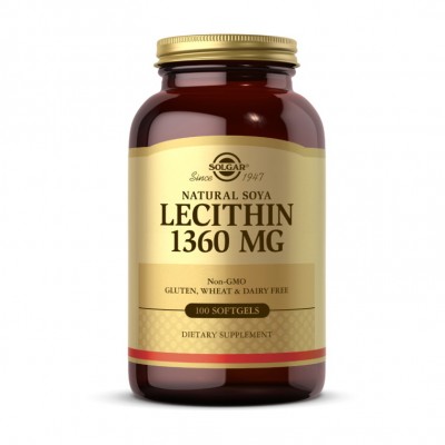 Solgar Lecithin 1360 mg natural soya (100 softgels)