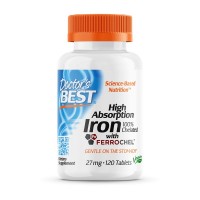 Doctor's BEST High Absorption Iron Chelated with Ferrochel (120 tabs) Doctor's BEST High Absorption Iron Chelated with Ferrochel (120 tabs)