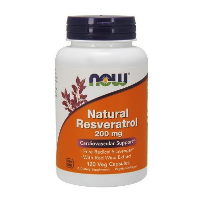 NOW Natural Resveratrol 200 mg (120 veg caps)