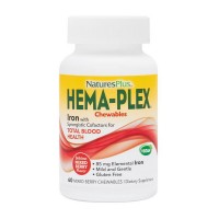 Natures Plus Hema-Plex Iron (60 chew tabs, mixed berry)